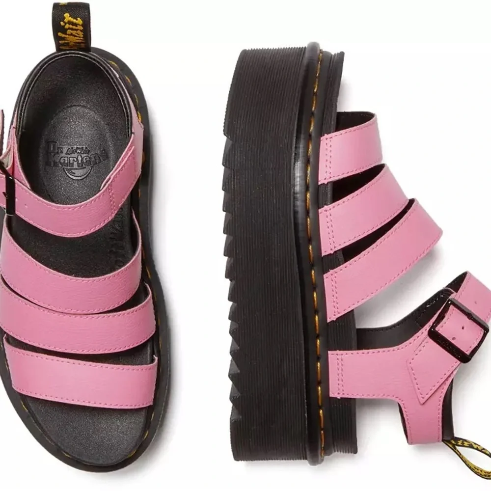 DR MARTENS Blaire Leather Sandals - Pink